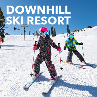 Downhill Ski Resort Button