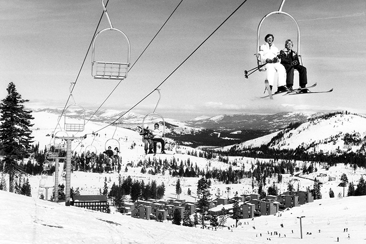 Vintage Tahoe Donner Downhill Ski Image