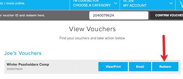 How to redeem vouchers screenshot