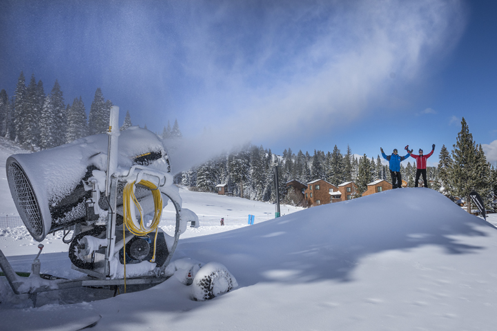 Snowmaking installation at Downhill Ski Resort