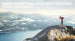 Photographer taking a photo above Donner Lake - Retro Style Picture