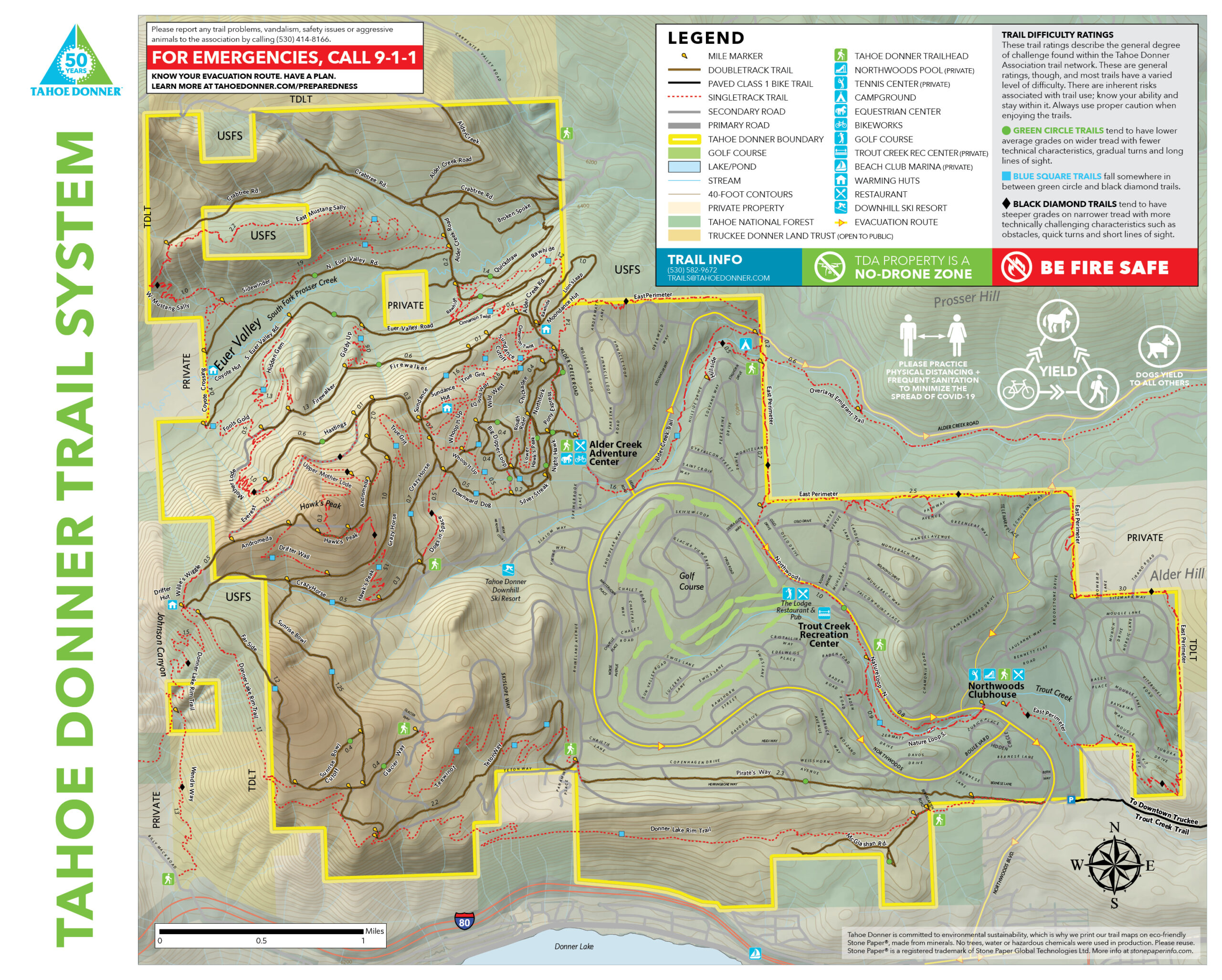 Trail Map Tahoe Donner