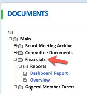 financials screenshot