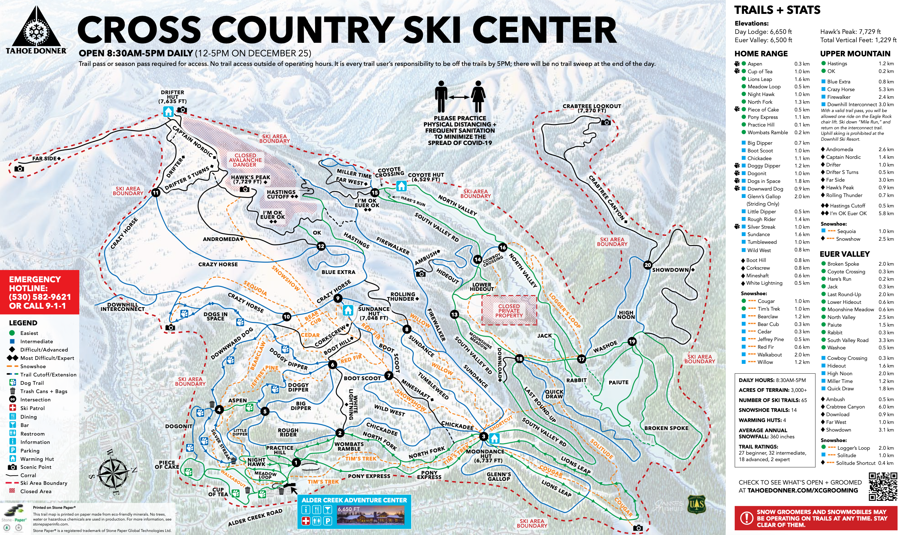 Tahoe Donner Trail Map Trail Map | Tahoe Donner