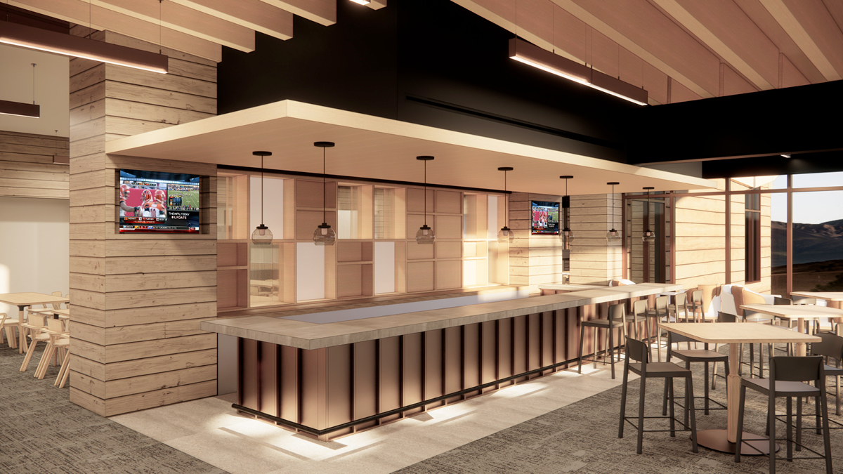 Downhill Ski Lodge BSA Rendering - Interior View - Bar