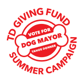 Tahoe Donner Giving Fund god mayor summer fundraising campaign logo.