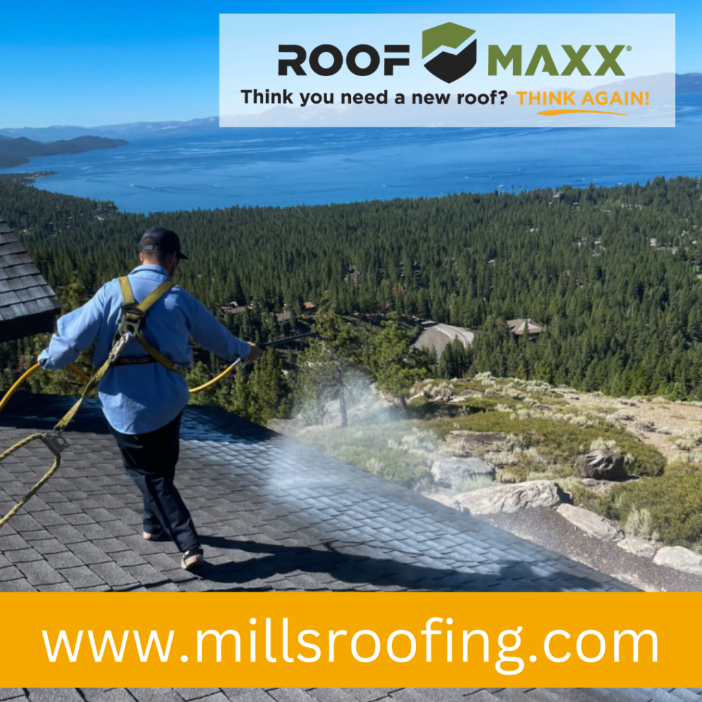 Roof Max and Mills Roofing ad, summer concert series sponsor 