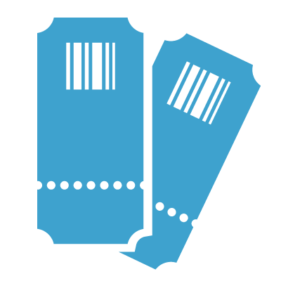 Ticket Icon in blue