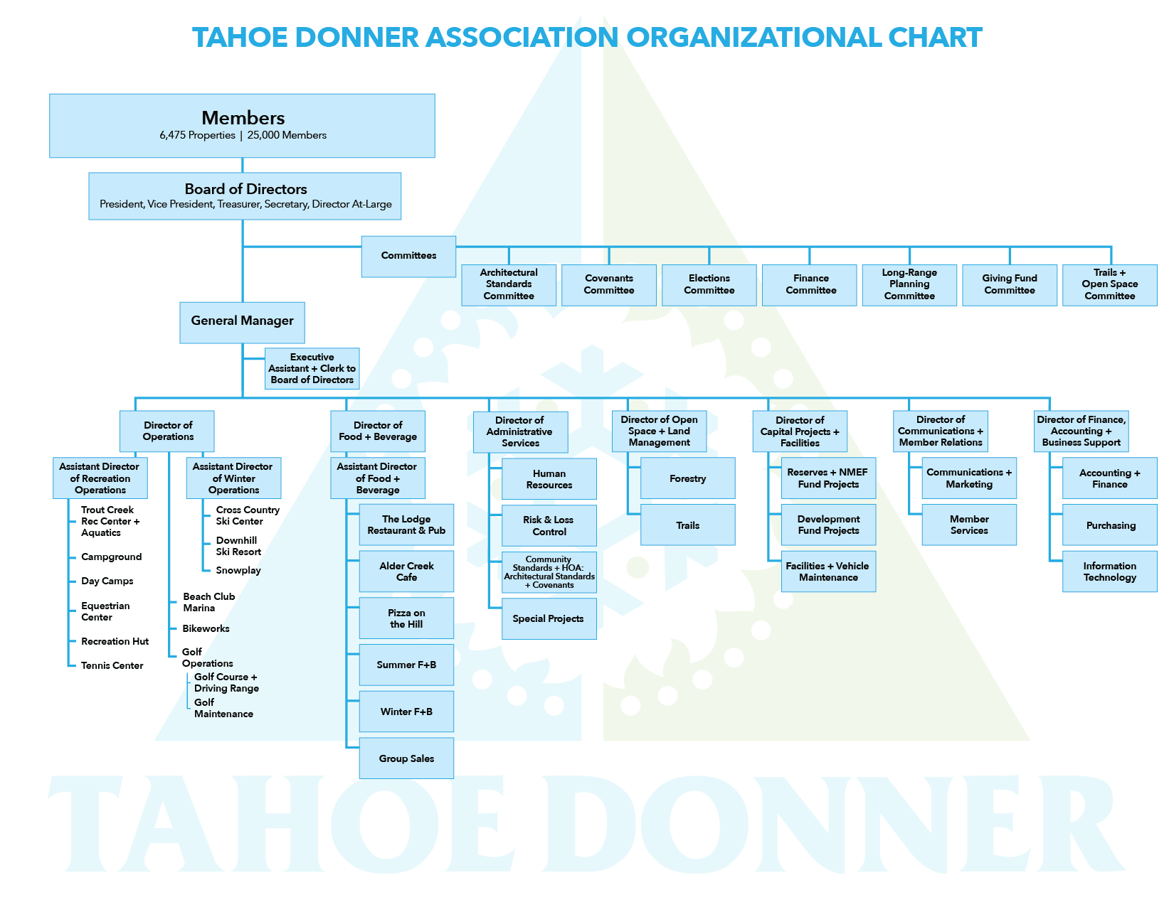 Tahoe Donner Association Organizational Chart