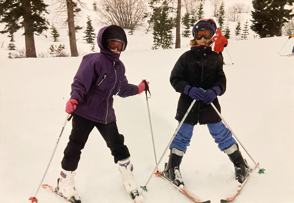 Jessica Penmen childhood ski photo in Tahoe Donner