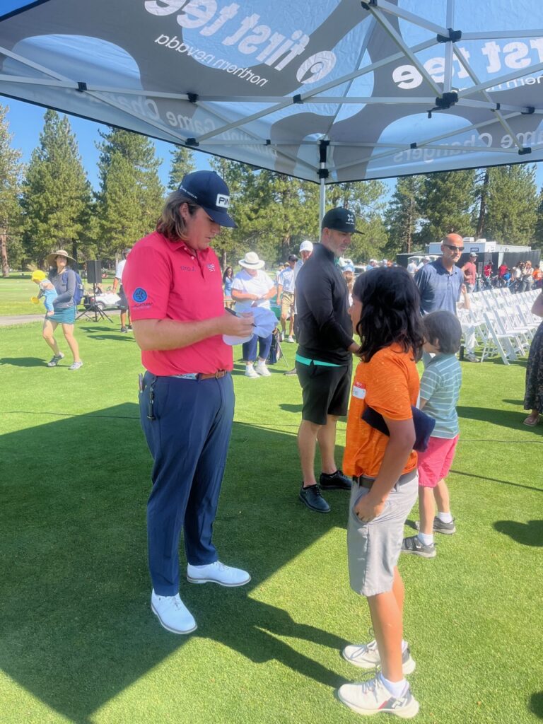 PGA Junior League player meets professional golfer Neal Shipley