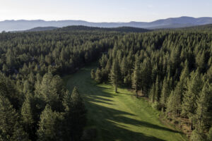 An aerial picture of the Tahoe Donner Golf Course