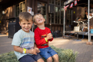Kids enjoying live music at the Wild West Fest