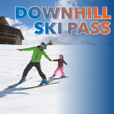 Downhill Ski Pass Button