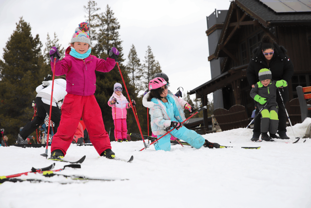 A kids ski P.E. program at TDXC in early 2024. Photo by Camy Marotta.