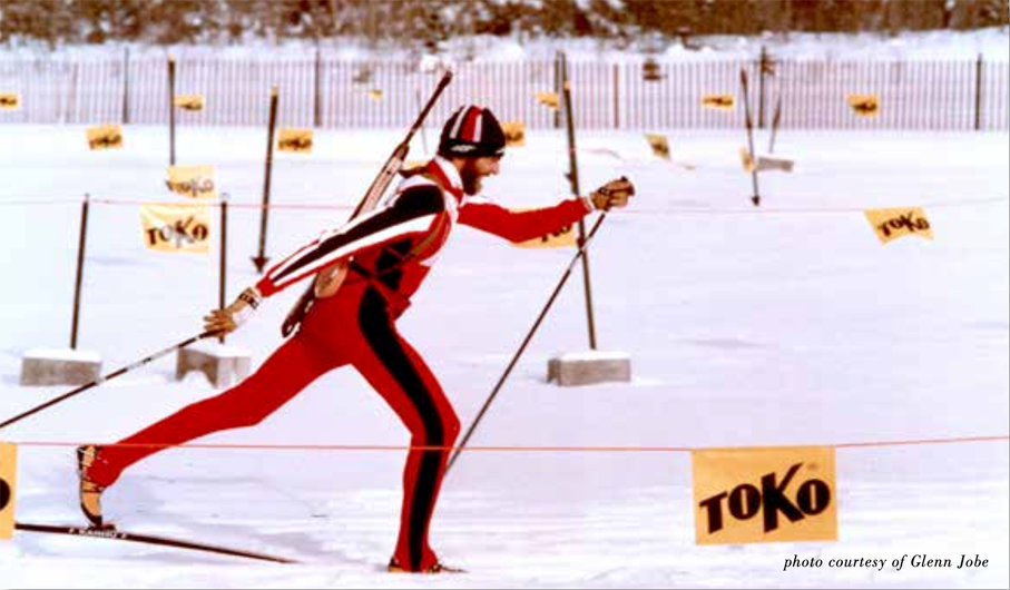 Glenn Jobe competes in biathlon at the 1980 Lake Placid Winter Olympics. Photo courtesy of Glenn Jobe.