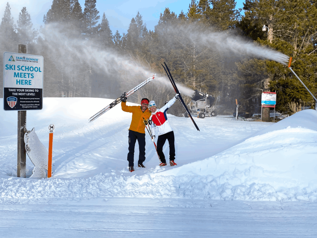 A snowmaking test in 2020. Photo by Sally Jones.